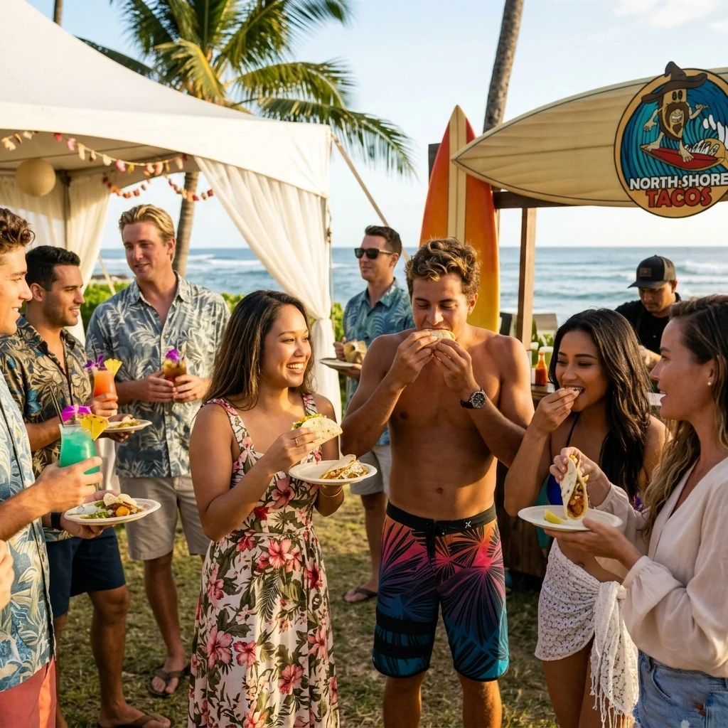 The coastal lifestyle of the North Shore Tacos