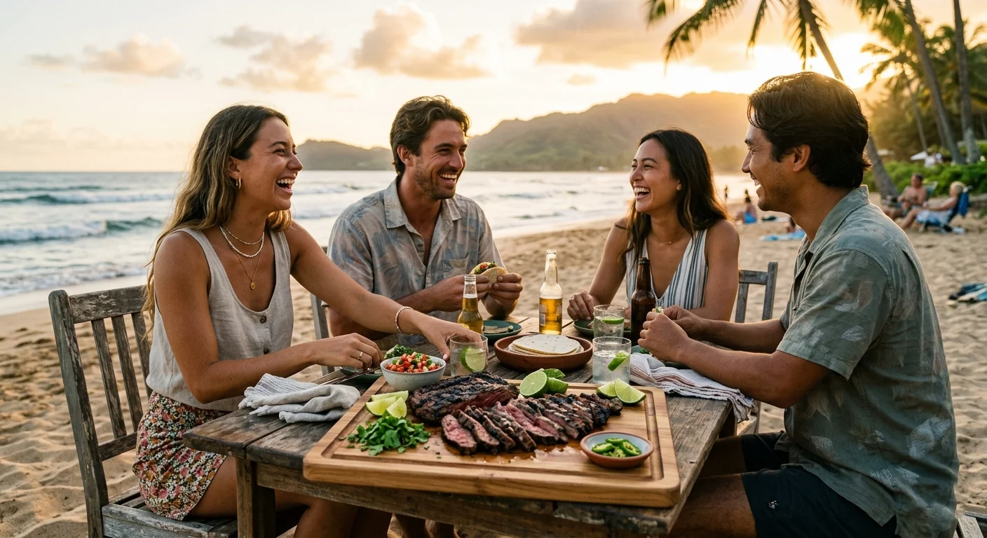 Grilled carne asada sliced against the grain on a cutting board with lime wedges and cilantro