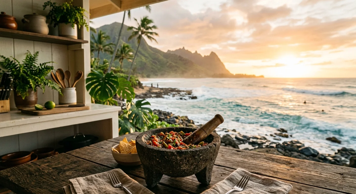 Charred tomatoes, jalapeños, onion, and garlic on a cast-iron skillet