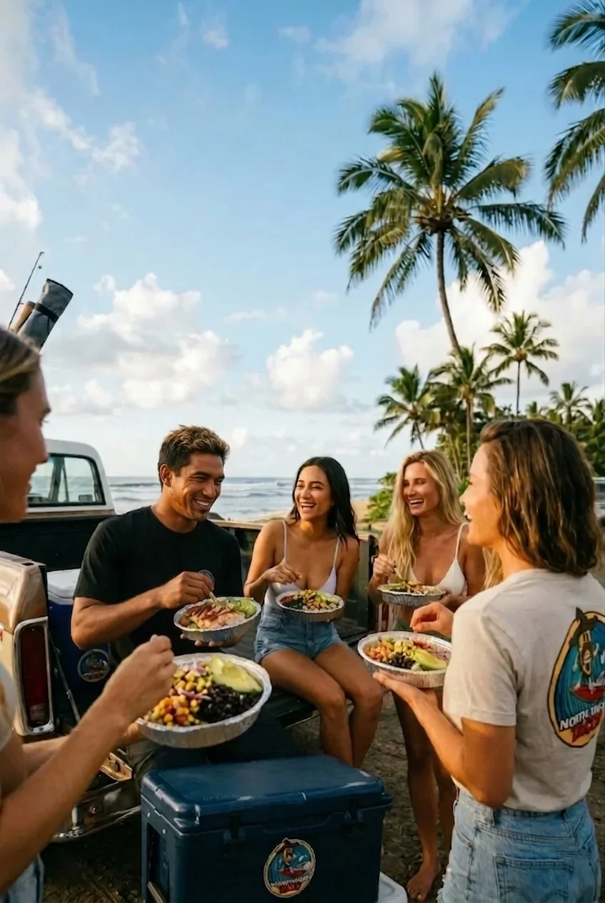 Outdoor seating at North Shore Tacos
