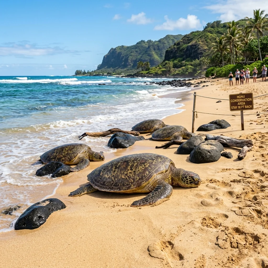 Laniakea (Turtle Beach) on Oahu's North Shore