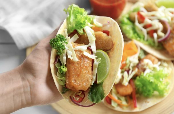 title image Street-Style Baja Fish Tacos Recipe